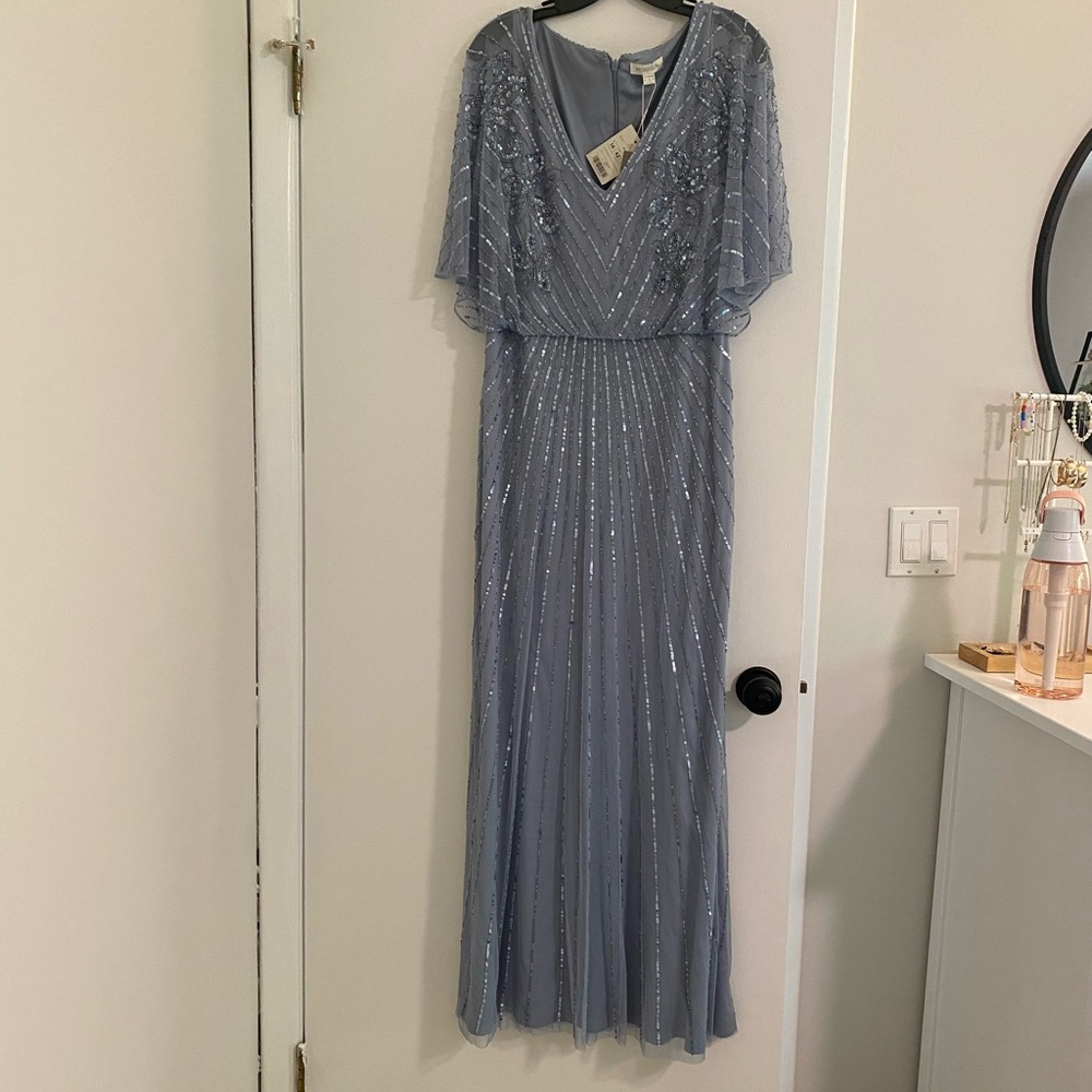Monsoon blue sequin embellished  dress